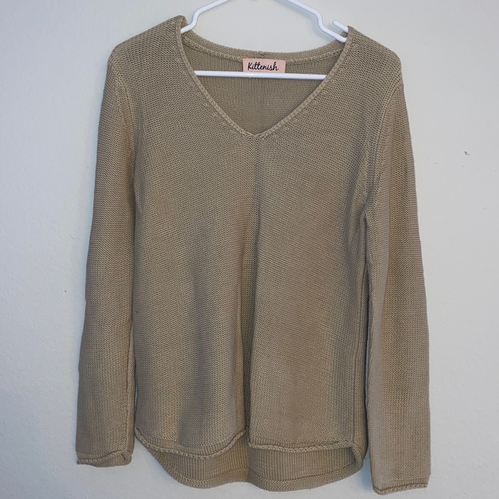 Kittenish v neck sweater